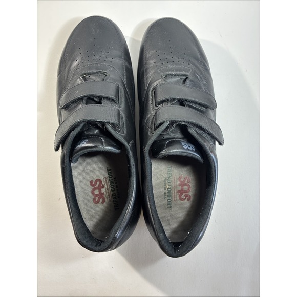 SAS-TRIPAD COMFORT Mens size 11.5 M Black Leather Comfort Shoe Double Strap - Picture 9 of 9